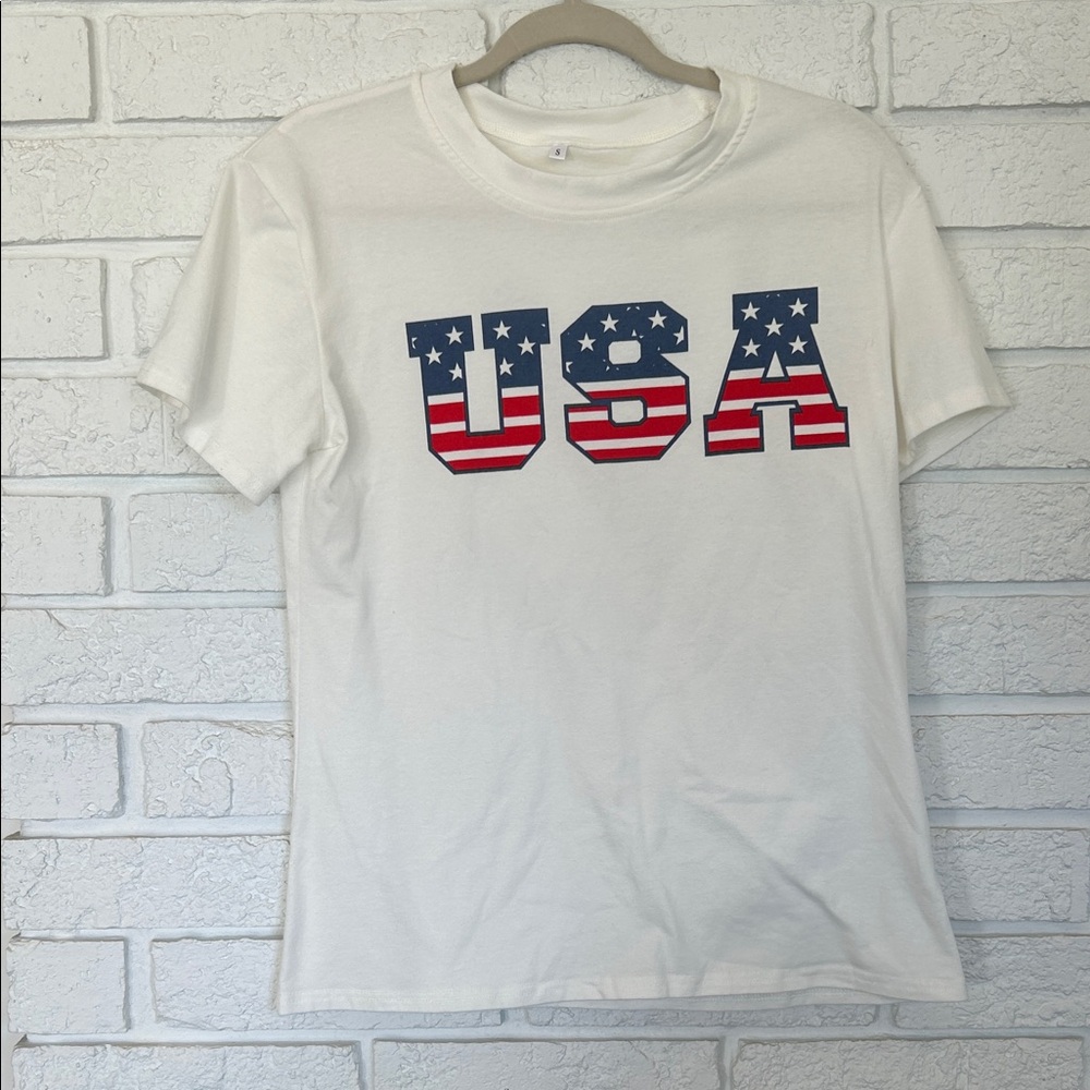 USA Graphic White T-Shirt